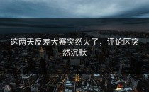 这两天<strong>反差大赛</strong>突然火了，评论区突然沉默