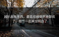 越扒越有东西，蘑菇视频突然被聊疯了，细节一出来全明白了