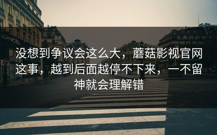 没想到争议会这么大，蘑菇影视官网这事，越到后面越停不下来，一不留神就会理解错  第1张