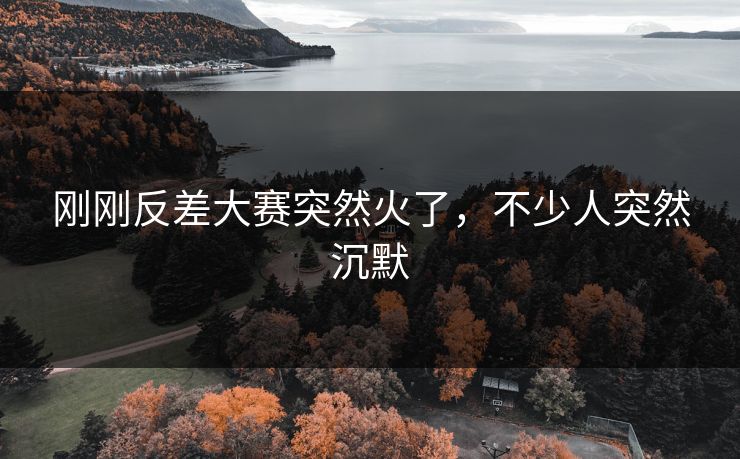刚刚反差大赛突然火了，不少人突然沉默
