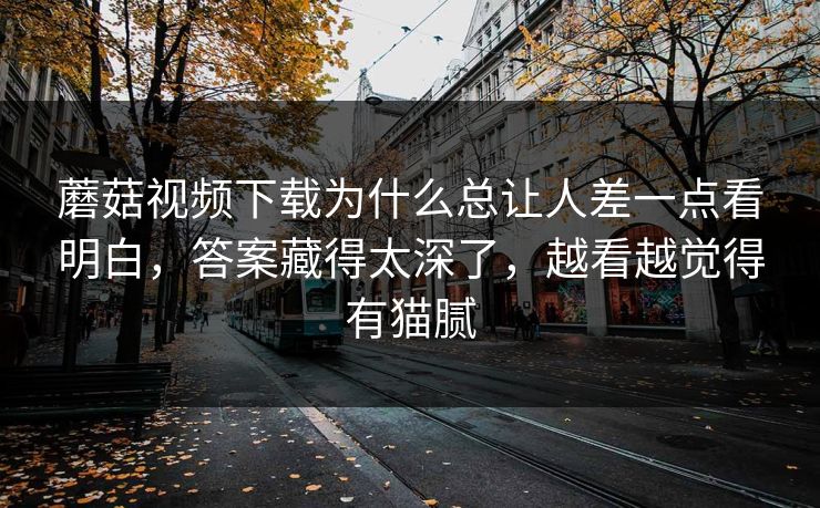 蘑菇视频下载为什么总让人差一点看明白，答案藏得太深了，越看越觉得有猫腻  第1张